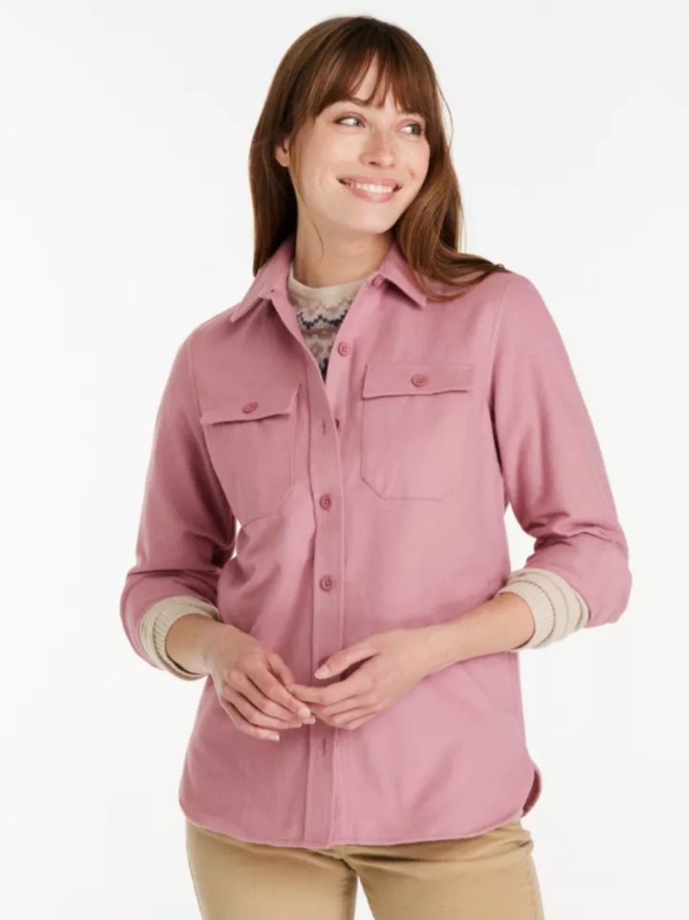 L.L. Bean Heritage Chamois Shirt Washed Orchid XS NWT